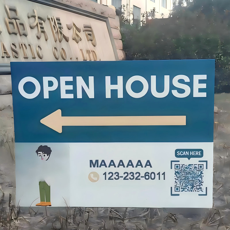 UV 방지 골판지 플라스틱 야드 사인